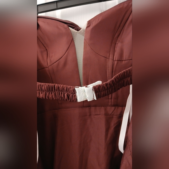 RSOETOO Strapless Bow Satin Prom Dress – Long Formal Evening Gown - Picture 9 of 13